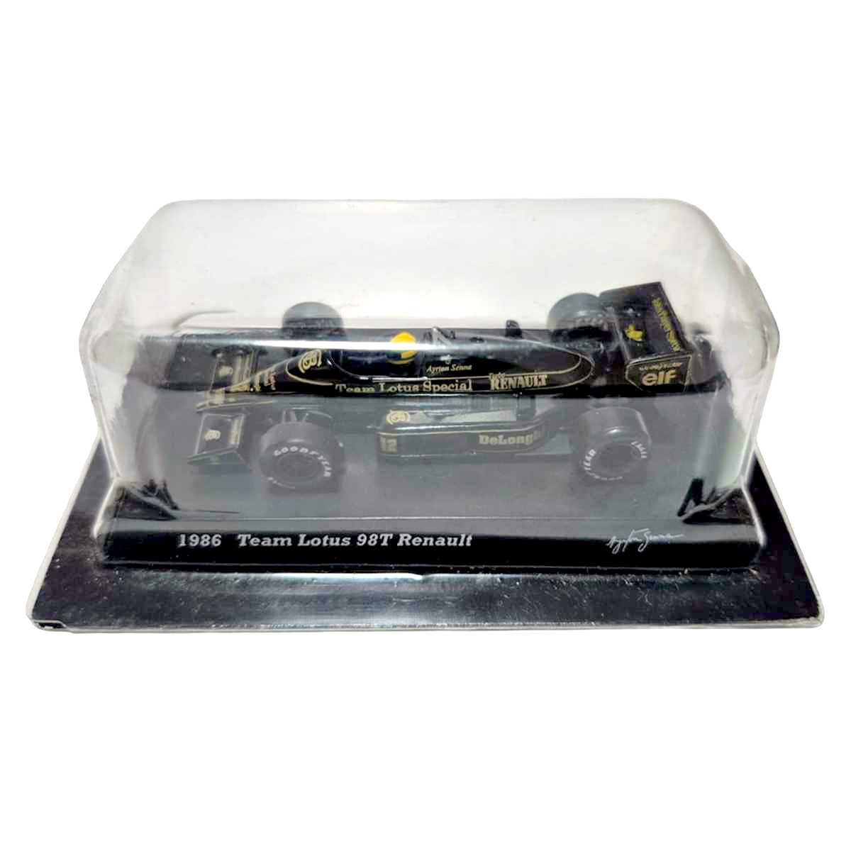 Ayrton Senna Collection Kyosho Lotus 98t 1986 escala 1/64=7cm SEM CARD